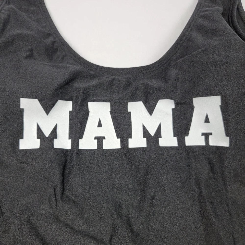 NWT black Mama low‎ back bathing suit with removable cups B52